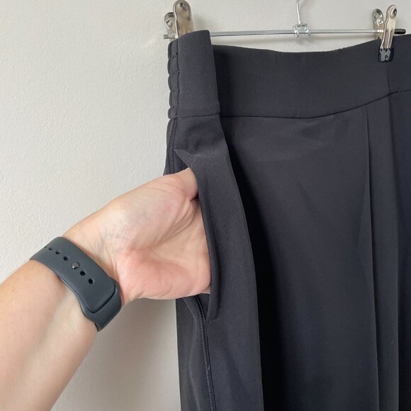 Lululemon With The Flow Pant Wide Leg High Rise Wrap-Front Casual Black 6 - Picture 4 of 9